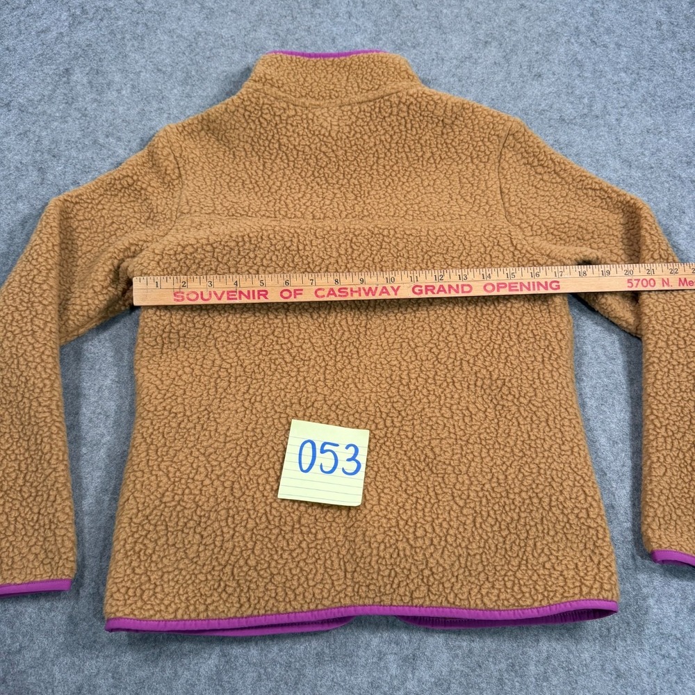 Patagonia Nest Brown Pink Retro Pile Fleece Full Zip-Up Jacket Women's Size XS - Picture 6 of 6